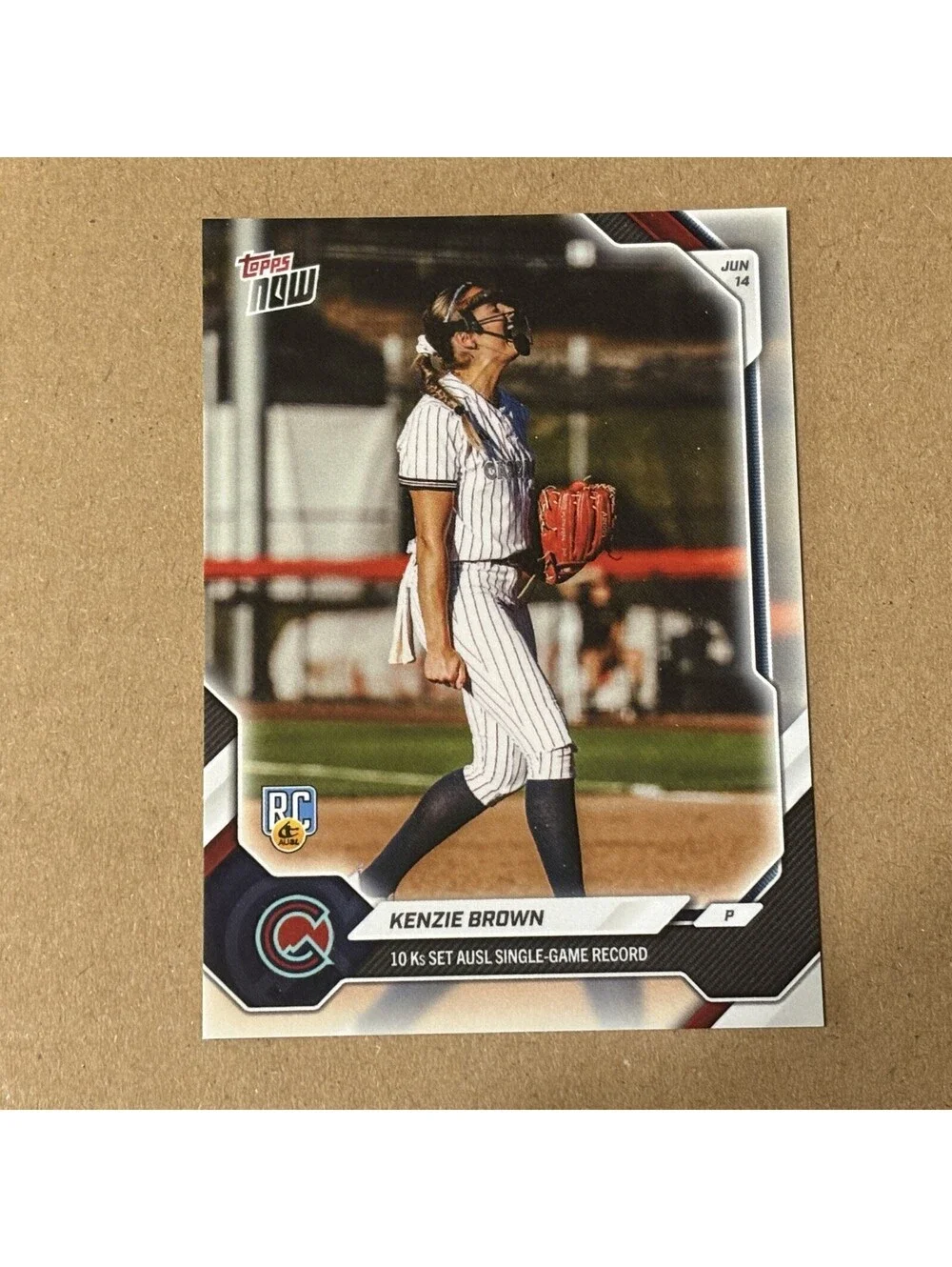 2026 AUSL Topps NOW Kenzie Brown RC #8 /714 Portland Cascade